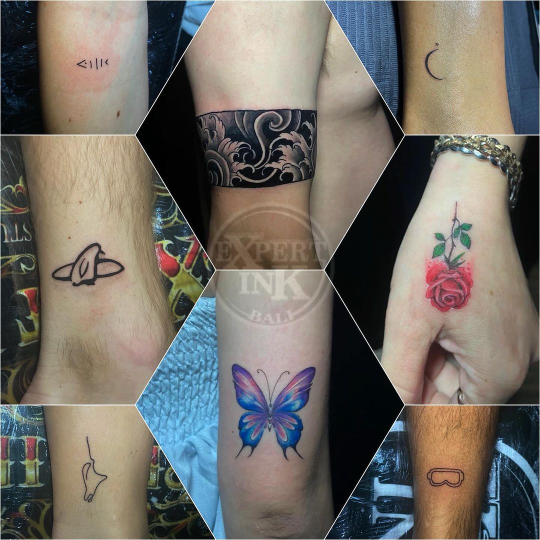 Tiny tattoos in Kuta that carry big meaning. Walk-in services for small, meaningful designs. Express yourself with delicate and impactful ink.